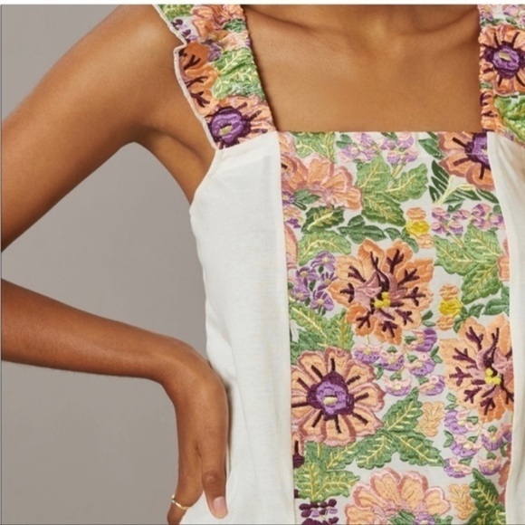 Anthropologie Tiny embroidered tank top - Picture 3 of 9